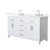 Wyndham Beckett 60 Inch Double Bathroom Vanity in White, White Quartz Countertop, Undermount Square Sinks (3-Hole), Brushed Nickel Trim - WCG242460DWHWQUS3MXX Wyndham Beckett 60 Inch Double Bathroom Vanity in White, White Quartz Countertop, Undermount Square Sinks (3-Hole), Brushed Nickel Trim - WCG242460DWHWQUS3MXX