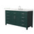 Wyndham Beckett 60 Inch Single Bathroom Vanity in Green, Giotto Quartz Countertop, Undermount Square Sink (3-Hole), Brushed Nickel Trim - WCG242460SGEGTUS3MXX