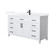 Wyndham Beckett 60 Inch Single Bathroom Vanity in White, White Quartz Countertop, Undermount Square Sink (1-Hole), Matte Black Trim - WCG242460SWBWQUNSMXX