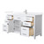 Wyndham Beckett 60 Inch Single Bathroom Vanity in White, White Quartz Countertop, Undermount Square Sink (1-Hole), Brushed Nickel Trim - WCG242460SWHWQUNSMXX Wyndham Beckett 60 Inch Single Bathroom Vanity in White, White Quartz Countertop, Undermount Square Sink (1-Hole), Brushed Nickel Trim - WCG242460SWHWQUNSMXX