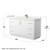 Wyndham Icon 60 Inch Single Bathroom Vanity in White, White Quartz Countertop, Undermount Square Sink (1-Hole), Satin Bronze Trim, 58 Inch Mirror - WCF111160SWZWQUNSM58