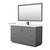Wyndham Icon 60 Inch Single Bathroom Vanity in Dark Gray, White Quartz Countertop, Undermount Square Sink (1-Hole), Matte Black Trim, 58 Inch Mirror - WCF111160SGBWQUNSM58