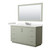 Wyndham Icon 60 Inch Single Bathroom Vanity in Light Green, White Quartz Countertop, Undermount Square Sink (3-Hole), Brushed Nickel Trim, 58 Inch Mirror - WCF111160SLGWQUS3M58