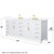 Wyndham Beckett 84 Inch Double Bathroom Vanity in White, White Quartz Countertop, Undermount Square Sinks (3-Hole), Brushed Gold Trim - WCG242484DWGWQUS3MXX