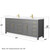 Wyndham Beckett 84 Inch Double Bathroom Vanity in Dark Gray, White Quartz Countertop, Undermount Square Sinks (1-Hole), Brushed Gold Trim - WCG242484DGGWQUNSMXX