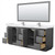 Wyndham Strada 84 Inch Double Bathroom Vanity in Dark Gray, White Cultured Marble Countertop, Undermount Square Sink, Brushed Nickel Trim, 70 Inch Mirror - WCF414184DKGWCUNSM70 Wyndham Strada 84 Inch Double Bathroom Vanity in Dark Gray, White Cultured Marble Countertop, Undermount Square Sink, Brushed Nickel Trim, 70 Inch Mirror - WCF414184DKGWCUNSM70