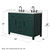 Wyndham Beckett 48 Inch Double Bathroom Vanity in Green, Giotto Quartz Countertop, Undermount Square Sinks (3-Hole), Matte Black Trim - WCG242448DGKGTUS3MXX Wyndham Beckett 48 Inch Double Bathroom Vanity in Green, Giotto Quartz Countertop, Undermount Square Sinks (3-Hole), Matte Black Trim - WCG242448DGKGTUS3MXX