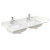 Wyndham Beckett 48 Inch Double Bathroom Vanity in White, White Quartz Countertop, Undermount Square Sinks (1-Hole), Brushed Gold Trim - WCG242448DWGWQUNSMXX