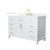 Wyndham Beckett 54 Inch Single Bathroom Vanity in White, White Quartz Countertop, Undermount Square Sink (3-Hole), Brushed Gold Trim - WCG242454SWGWQUS3MXX