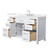 Wyndham Beckett 54 Inch Single Bathroom Vanity in White, Giotto Quartz Countertop, Undermount Square Sink (3-Hole), Brushed Nickel Trim - WCG242454SWHGTUS3MXX