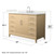 Wyndham Janna 48 Inch Single Bathroom Vanity in White Oak, Giotto Quartz Countertop, Undermount Square Sink (3-Hole), Brushed Nickel Trim - WCH757548SHOGTUS3MXX