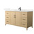 Wyndham Elan 60 Inch Single Bathroom Vanity in White Oak, Giotto Quartz Countertop, Undermount Square Sink (1-Hole), Matte Black Trim - WCH717160SHBGTUNSMXX