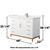 Wyndham Amici 48 Inch Single Bathroom Vanity in White, White Quartz Countertop, Undermount Square Sink (1-Hole), Satin Bronze Trim - WCH818148SWZWQUNSMXX Wyndham Amici 48 Inch Single Bathroom Vanity in White, White Quartz Countertop, Undermount Square Sink (1-Hole), Satin Bronze Trim - WCH818148SWZWQUNSMXX