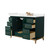 Wyndham Marlena 48 Inch Single Bathroom Vanity in Green, White Quartz Countertop, Undermount Square Sink (3-Hole), Satin Bronze Trim - WCH515148SGSWQUS3MXX