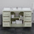 Wyndham Icon 60 Inch Single Bathroom Vanity in Light Green, Giotto Quartz Countertop, Undermount Square Sink (1-Hole), Brushed Nickel Trim - WCF111160SLGGTUNSMXX