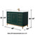 Wyndham Marlena 48 Inch Single Bathroom Vanity in Green, Carrara Cultured Marble Countertop, Undermount Square Sink, Satin Bronze Trim - WCH515148SGSC2UNSMXX