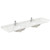 Wyndham Beckett 84 Inch Double Bathroom Vanity with Toe Kick in Dark Gray, Giotto Quartz Countertop, Undermount Square Sinks (1-Hole), Brushed Gold Trim - WCG262684DGGGTUNSMXX Wyndham Beckett 84 Inch Double Bathroom Vanity with Toe Kick in Dark Gray, Giotto Quartz Countertop, Undermount Square Sinks (1-Hole), Brushed Gold Trim - WCG262684DGGGTUNSMXX