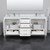 Wyndham Marlena 72 Inch Double Bathroom Vanity in White, White Quartz Countertop, Undermount Square Sinks (1-Hole), Satin Bronze Trim - WCH515172DWZWQUNSMXX