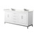 Wyndham Marlena 72 Inch Double Bathroom Vanity in White, Giotto Quartz Countertop, Undermount Square Sinks (3-Hole), Brushed Nickel Trim - WCH515172DWHGTUS3MXX