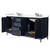 Wyndham Marlena 72 Inch Double Bathroom Vanity in Dark Blue, Giotto Quartz Countertop, Undermount Square Sinks (3-Hole), Brushed Nickel Trim - WCH515172DBNGTUS3MXX