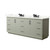 Wyndham Strada 84 Inch Double Bathroom Vanity in Light Green, Giotto Quartz Countertop, Undermount Square Sinks (3-Hole), Matte Black Trim - WCF414184DLBGTUS3MXX
