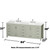 Wyndham Sheffield 84 Inch Double Bathroom Vanity in Light Green, White Quartz Countertop, Undermount Square Sinks (3-Hole), Brushed Nickel Trim, 70 Inch Mirror - WCS141484DLGWQUS3M70