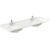 Wyndham Icon 72 Inch Double Bathroom Vanity in White, White Quartz Countertop, Undermount Square Sinks (1-Hole), Satin Bronze Trim, 70 Inch Mirror - WCF111172DWZWQUNSM70