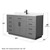 Wyndham Beckett 60 Inch Single Bathroom Vanity with Toe Kick in Dark Gray, Carrara Cultured Marble Countertop, Undermount Square Sink, Matte Black Trim - WCG262660SGBCCUNSMXX