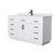 Wyndham Beckett 60 Inch Single Bathroom Vanity with Toe Kick in White, White Cultured Marble Countertop, Undermount Square Sink, Matte Black Trim - WCG262660SWBWCUNSMXX