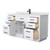 Wyndham Beckett 60 Inch Single Bathroom Vanity with Toe Kick in White, White Cultured Marble Countertop, Undermount Square Sink, Matte Black Trim - WCG262660SWBWCUNSMXX