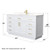 Wyndham Beckett 60 Inch Single Bathroom Vanity with Toe Kick in White, Carrara Cultured Marble Countertop, Undermount Square Sink, Brushed Gold Trim - WCG262660SWGCCUNSMXX