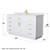 Wyndham Beckett 60 Inch Single Bathroom Vanity with Toe Kick in White, White Cultured Marble Countertop, Undermount Square Sink, Brushed Gold Trim - WCG262660SWGWCUNSMXX