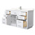 Wyndham Beckett 60 Inch Single Bathroom Vanity with Toe Kick in White, Carrara Cultured Marble Countertop, Undermount Square Sink, Brushed Nickel Trim - WCG262660SWHCCUNSMXX