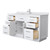 Wyndham Beckett 60 Inch Single Bathroom Vanity with Toe Kick in White, White Cultured Marble Countertop, Undermount Square Sink, Brushed Nickel Trim - WCG262660SWHWCUNSMXX