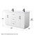 Wyndham Elan 60 Inch Double Bathroom Vanity with Toe Kick in White, White Cultured Marble Countertop, Undermount Square Sinks, Matte Black Trim - WCH747460DWBWCUNSMXX