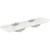 Wyndham Sheffield 84 Inch Double Bathroom Vanity in Light Green, Giotto Quartz Countertop, Undermount Square Sinks (3-Hole), Brushed Nickel Trim, Medicine Cabinets - WCS141484DLGGTUS3MED