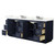 Wyndham Miranda 84 Inch Double Bathroom Vanity in Dark Blue, Giotto Quartz Countertop, Undermount Square Sinks (3-Hole), Brushed Nickel Trim - WCF292984DBNGTUS3MXX Wyndham Miranda 84 Inch Double Bathroom Vanity in Dark Blue, Giotto Quartz Countertop, Undermount Square Sinks (3-Hole), Brushed Nickel Trim - WCF292984DBNGTUS3MXX