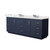 Wyndham Miranda 84 Inch Double Bathroom Vanity in Dark Blue, White Quartz Countertop, Undermount Square Sinks (3-Hole), Brushed Nickel Trim - WCF292984DBNWQUS3MXX