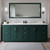 Wyndham Miranda 84 Inch Double Bathroom Vanity in Green, White Quartz Countertop, Undermount Square Sinks (3-Hole), Brushed Nickel Trim - WCF292984DGEWQUS3MXX Wyndham Miranda 84 Inch Double Bathroom Vanity in Green, White Quartz Countertop, Undermount Square Sinks (3-Hole), Brushed Nickel Trim - WCF292984DGEWQUS3MXX