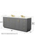Wyndham Miranda 84 Inch Double Bathroom Vanity in Dark Gray, Giotto Quartz Countertop, Undermount Square Sinks (3-Hole), Brushed Gold Trim - WCF292984DGGGTUS3MXX Wyndham Miranda 84 Inch Double Bathroom Vanity in Dark Gray, Giotto Quartz Countertop, Undermount Square Sinks (3-Hole), Brushed Gold Trim - WCF292984DGGGTUS3MXX