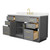 Wyndham Beckett 60 Inch Single Bathroom Vanity with Toe Kick in Dark Gray, Giotto Quartz Countertop, Undermount Square Sink (3-Hole), Brushed Gold Trim - WCG262660SGGGTUS3MXX