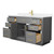 Wyndham Beckett 60 Inch Single Bathroom Vanity with Toe Kick in Dark Gray, White Quartz Countertop, Undermount Square Sink (1-Hole), Brushed Gold Trim - WCG262660SGGWQUNSMXX