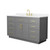 Wyndham Beckett 60 Inch Single Bathroom Vanity with Toe Kick in Dark Gray, White Quartz Countertop, Undermount Square Sink (3-Hole), Brushed Gold Trim - WCG262660SGGWQUS3MXX