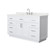 Wyndham Beckett 60 Inch Single Bathroom Vanity with Toe Kick in White, Giotto Quartz Countertop, Undermount Square Sink (3-Hole), Brushed Nickel Trim - WCG262660SWHGTUS3MXX