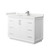 Wyndham Strada 48 Inch Single Bathroom Vanity in White, White Quartz Countertop, Undermount Square Sink (1-Hole), Brushed Nickel Trim - WCF414148SWHWQUNSMXX