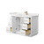 Wyndham Strada 48 Inch Single Bathroom Vanity in White, White Quartz Countertop, Undermount Square Sink (1-Hole), Satin Bronze Trim - WCF414148SWZWQUNSMXX