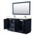 Wyndham Icon 66 Inch Double Bathroom Vanity in Dark Blue, Giotto Quartz Countertop, Undermount Square Sinks (1-Hole), Brushed Nickel Trim, 58 Inch Mirror - WCF111166DBNGTUNSM58