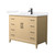 Wyndham Janna 42 Inch Single Bathroom Vanity in White Oak, White Cultured Marble Countertop, Undermount Square Sink, Matte Black Trim - WCH757542SHBWCUNSMXX