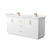 Wyndham Strada 72 Inch Double Bathroom Vanity in White, White Cultured Marble Countertop, Undermount Square Sink, Satin Bronze Trim - WCF414172DWZWCUNSMXX