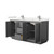 Wyndham Icon 66 Inch Double Bathroom Vanity in Dark Gray, White Quartz Countertop, Undermount Square Sinks (1-Hole), Brushed Nickel Trim - WCF111166DKGWQUNSMXX Wyndham Icon 66 Inch Double Bathroom Vanity in Dark Gray, White Quartz Countertop, Undermount Square Sinks (1-Hole), Brushed Nickel Trim - WCF111166DKGWQUNSMXX